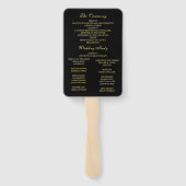 Elegant Victoriaans Wedding Hand Fan Program Handwaaier (Achterkant)