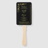Elegant Victoriaans Wedding Hand Fan Program Handwaaier (Voorkant)