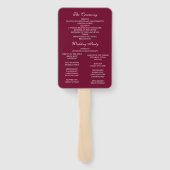 Elegant Victoriaans Wedding Hand Fan Program Handwaaier (Achterkant)