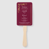 Elegant Victoriaans Wedding Hand Fan Program Handwaaier (Voorkant)