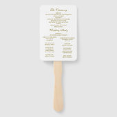 Elegant Victoriaans Wedding Hand Fan Program Handwaaier (Achterkant)