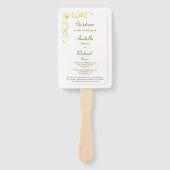 Elegant Victoriaans Wedding Hand Fan Program Handwaaier (Voorkant)
