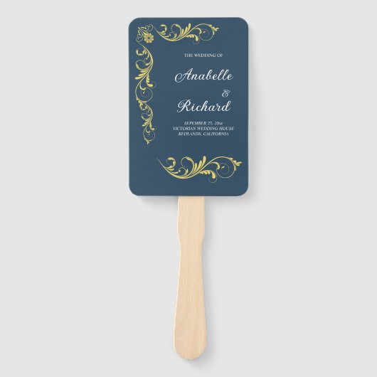 Elegant Victoriaans Wedding Handwaaier (Voorkant)