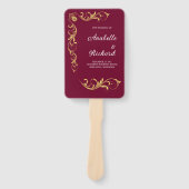 Elegant Victoriaans Wedding Handwaaier (Voorkant)