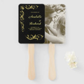 Elegant Victoriaans Wedding Handwaaier (Voorkant en achterkant)