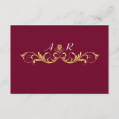 Elegant Victoriaans Wedding Informatiekaartje (Achterkant)