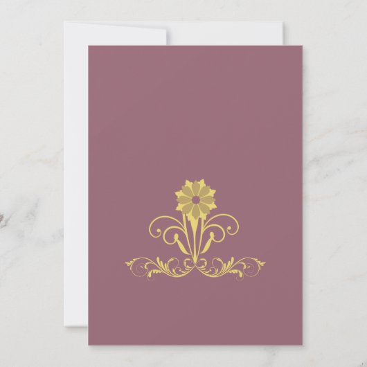 Elegant Victoriaans Wedding Kaart (Achterkant)