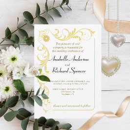 Elegant Victoriaans Wedding Kaart