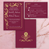 Elegant Victoriaans Wedding Kaart