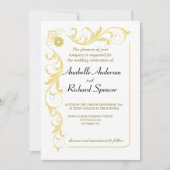 Elegant Victoriaans Wedding Kaart (Voorkant)