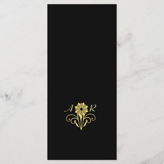 Elegant Victoriaans Wedding Menu (Achterkant)