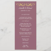 Elegant Victoriaans Wedding Menu (Voorkant)