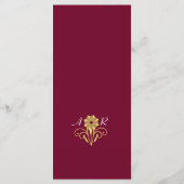Elegant Victoriaans Wedding Menu (Achterkant)