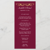 Elegant Victoriaans Wedding Menu (Voorkant)