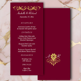 Elegant Victoriaans Wedding Menu
