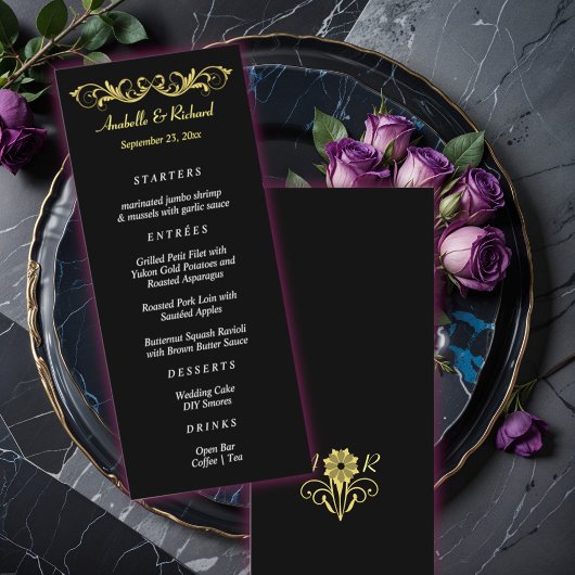Elegant Victoriaans Wedding Menu
