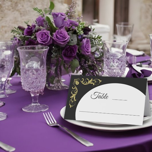 Elegant Victoriaans Wedding Plaatskaartje