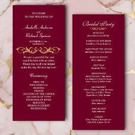 Elegant Victoriaans Wedding Programme