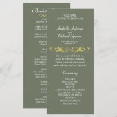 Elegant Victoriaans Wedding Programme (Voorkant / Achterkant)