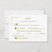 Elegant Victoriaans Wedding RSVP Kaartje (Voorkant)