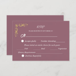 Elegant Victoriaans Wedding RSVP Kaartje