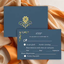 Elegant Victoriaans Wedding RSVP Kaartje