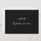 Elegant Victoriaans Wedding Save The Date (Achterkant)