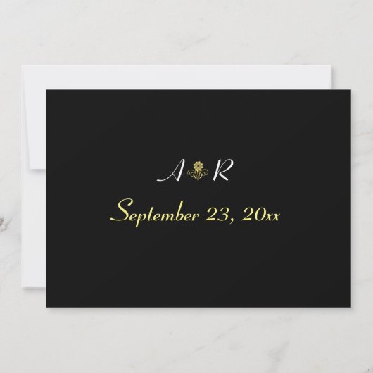 Elegant Victoriaans Wedding Save The Date (Achterkant)