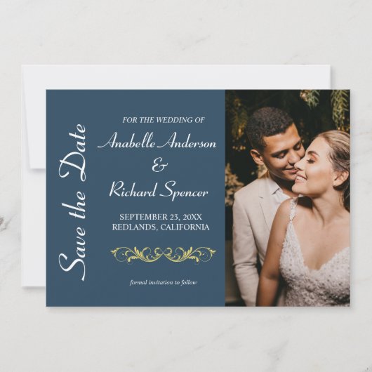 Elegant Victoriaans Wedding Save The Date (Voorkant)