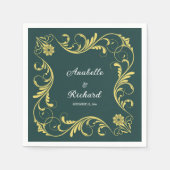 Elegant Victoriaans Wedding Servet (Voorkant)