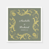 Elegant Victoriaans Wedding Servet (Voorkant)