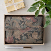 Elegant  Victoriaans Zwarte Floral Tissuepapier (Geschenk)