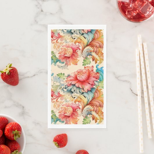 Elegant Victoriaanse bloemige bruiloft Servet (Insitu)