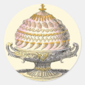 Elegant Victorian Cake Baker's Cornucopia Gateau Ronde Sticker (Voorkant)