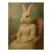 Elegant Victorian Lady Rabbit Anthropomorphic Perfect Poster (Voorkant)
