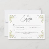 Elegant Victorian Pastel Floral Bow Wedding QR RSVP Kaartje (Voorkant)