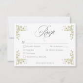 Elegant Victorian Pastel Floral Bow Wedding RSVP Kaartje (Voorkant)