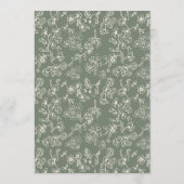 Elegant Victorian Sage Green Wedding Menu (Achterkant)