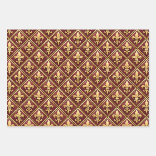 Elegant Victorian tiled pattern  Inpakpapier Vel (Voorkant 3)