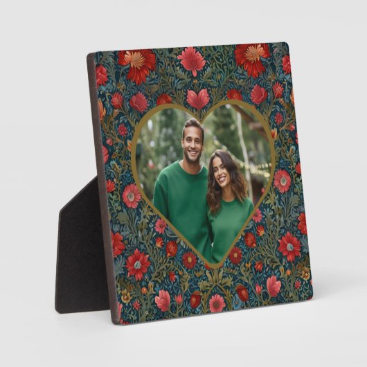 Elegant Victorian Valentines heart photo template Fotoplaat (Voorkant)