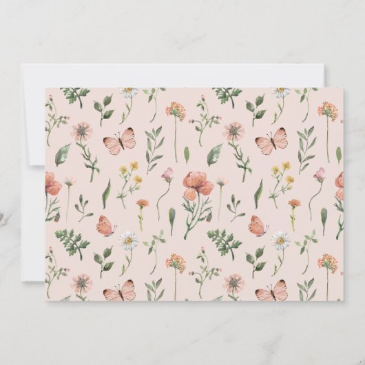 Elegant Vier Oosters Wilde Wilde Bloedbloem 4e ver Kaart (Achterkant)