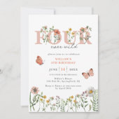 Elegant Vier Oosters Wilde Wilde Bloedbloem 4e ver Kaart (Voorkant)