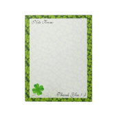 Elegant vier skop-klaver, Floral-blocnote Notitieblok (Linkerzijde)