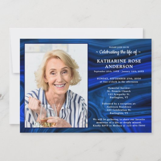 Elegant viering van de foto van Life Blue Marble Kaart (Voorkant)