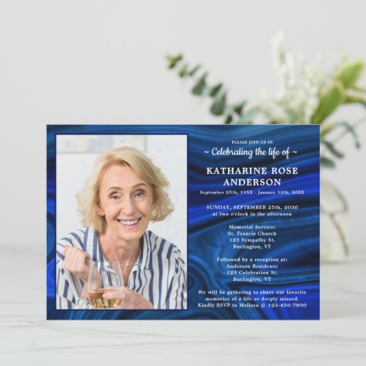 Elegant viering van de foto van Life Blue Marble Kaart (Staand voorkant)