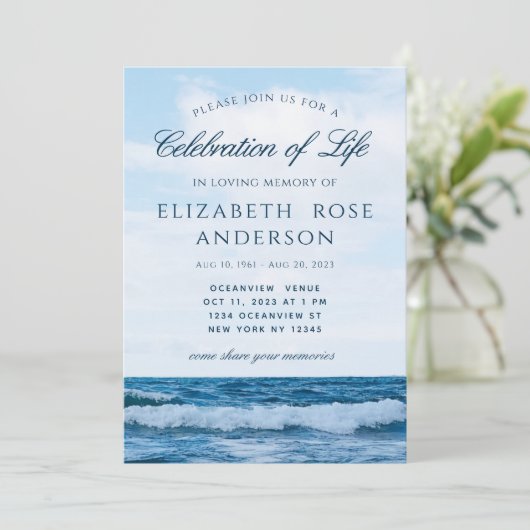 Elegant viering van de herdenking van het leven kaart (Staand voorkant)