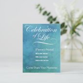 Elegant viering van de herdenking van het leven kaart (Staand voorkant)