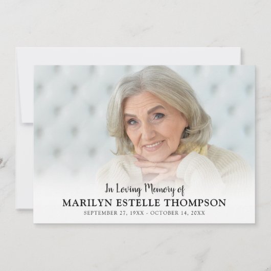 Elegant viering van het leven 3 Foto's Memorial In Kaart (Achterkant)