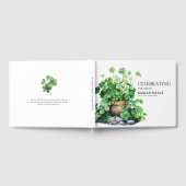 Elegant Viering van het Leven' Ierse Shamrock Klav Gastenboek (Volledig)