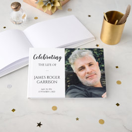 Elegant viering van het leven met foto gastenboek